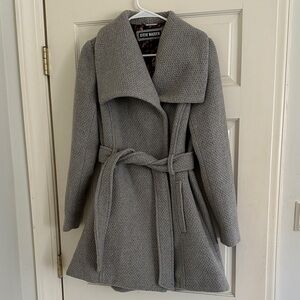Steve Madden Textured Gray Trench Coat